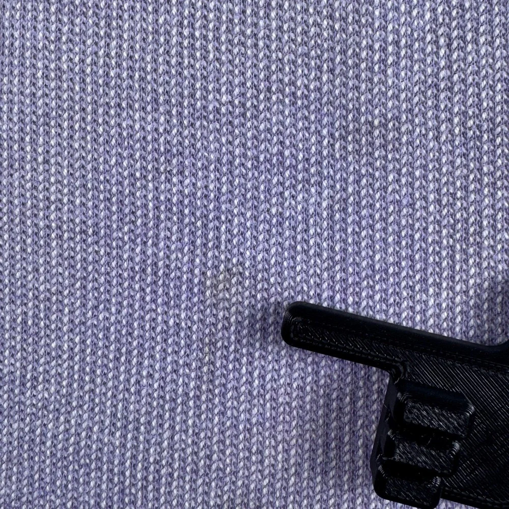 Soft Surroundings Lavender Waffle Knit Henley Hoodie Tunic Purple 3/4 Sleeve Top